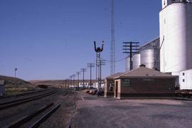 Burlington Northern depot in Connell, Washington in 1986.