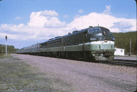 Burlington Northern Diesel Locomotives 9826, 9865, 9878 at Summit, Montana, 1971