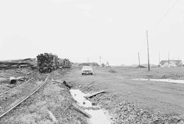 Lumber Specialties log yard at Hoquiam, Washington, in 1975.