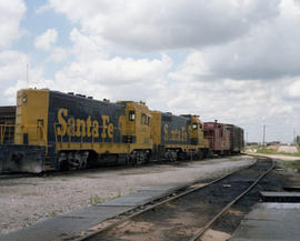 Atchison, Topeka & Santa Fe Railway diesel locomotive 2461 at Oklahoma City, Oklahoma on June...