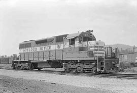 Mccloud River Railroad Diesel Locomotive Number 37 at Mccloud, California in August, 1977.