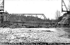 Columbia and Puget Sound Railroad bridge at Maple Valley, Washington, in 1911.