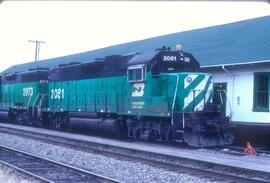 Burlington Northern 2081 at Bellingham, Washington in 1983.