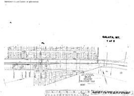 Plat Map of Great Northern Facilities at Galata, Montana, 1967