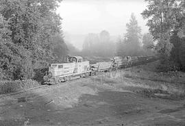 Chehalis Western Diesel Locomotive Number 684 at Meskill, Washington in September, 1975.