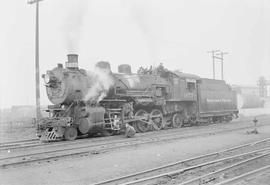 Northern Pacific steam locomotive 1677 at Tacoma, Washington, in 1952.