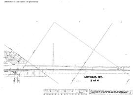 Plat Map of Great Northern Facilities at Lothair, Montana, 1965