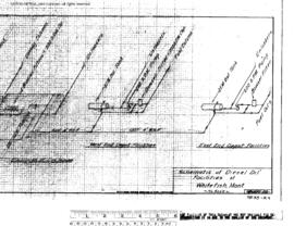 Great Northern Engineering Drawing, Diesel Fueling Facilities at Whitefish, Montana, undated