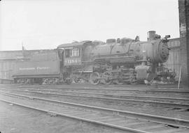 Northern Pacific steam locomotive 1184 at Staples, Minnesota, in 1950.