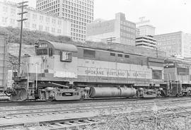 Burlington Northern diesel locomotive 4259 at Tacoma, Washington in 1972.