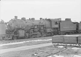 Northern Pacific steam locomotive 1750 at Brainerd, Minnesota, in 1950.