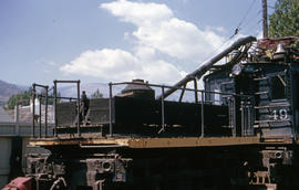 Butte, Anaconda and Pacific Railroad electric locomotive T1 at Butte, Montana in 1964.