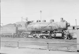 Northern Pacific steam locomotive 1642 at Northtown, Minnesota, in 1954.