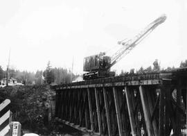 Pacific Coast Railroad bridge at Maple Valley, Washington in 1952.