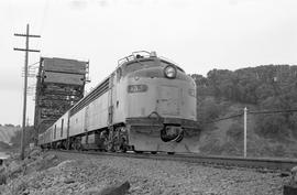 Amtrak diesel locomotive 333 at Steilacoom, Washington on May 14, 1975.