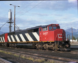 Canadian National Railway Company diesel locomotive 5409 at Jasper, Alberta in August 1990.