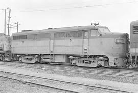 Burlington Northern diesel locomotive 4122 at Tacoma, Washington in 1971.