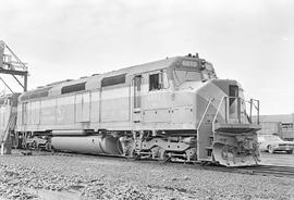 Burlington Northern diesel locomotive 6613 at Auburn, Washington in 1972.