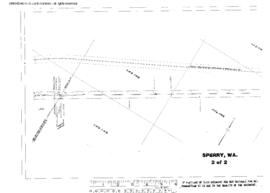 Plat Map of Spokane, Portland, and Seattle Railway Facilities at Sperry, Washington, 1915