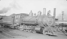 Northern Pacific steam locomotive 70 at Tacoma, Washington, in 1937.