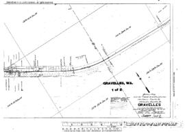 Plat Map of Northern Pacific Facilities at Gravelles, Washington, 1917