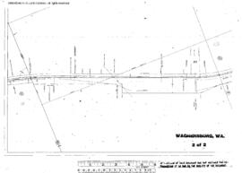 Plat Map of Great Northern Facilities at Wagnersburg, Washington, 1962