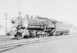 Northern Pacific steam locomotive 1201 at Helena, Montana, in 1952.