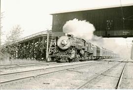 Great Northern Railway steam locomotive 2500 in Washington State, undated.