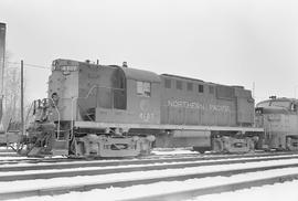 Burlington Northern diesel locomotive 4187 at Tacoma, Washington in 1971.