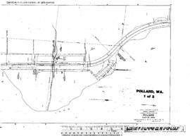 Plat Map of Great Northern Facilities at Pollard, Washington, 1915