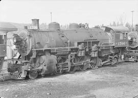 Northern Pacific steam locomotive 1706 at South Tacoma, Washington, in 1950.