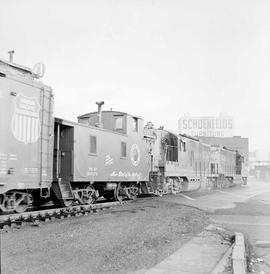 Northern Pacific diesel locomotive 246 at Tacoma, Washington, in 1967.