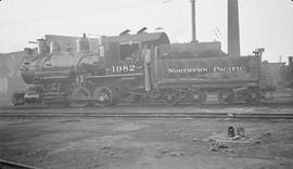 Northern Pacific steam locomotive 1082 at Tacoma, Washington, in 1938.