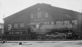 Polson Logging Company Steam Locomotive Number 90 at South Tacoma, Washington, circa 1948.