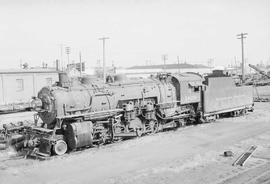 Northern Pacific steam locomotive 1820 at South Tacoma, Washington, in 1954.