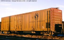 Western Fruit Express Refrigerator Car WFCX 8342 at Denver, Colorado, 1966