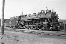 Canadian National Railway Company steam locomotive 6044 at Vancouver, British Columbia in 1953.