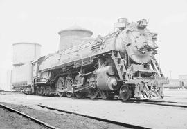 Northern Pacific steam locomotive 2683 at Staples, Minnesota, in 1952.