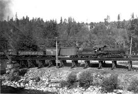 Pacific Coast Railroad freight train at Elliott, Washington in 1951.