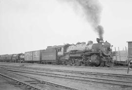 Northern Pacific steam locomotive 1714 at Auburn, Washington, in 1953.