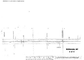 Plat Map of Great Northern Facilities at Burnham, Montana, 1939