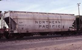 Northern Pacific hopper car number 76338 at Albuquerque, New Mexico, in 1979.