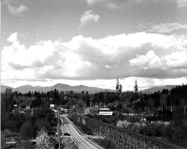 Pacific Coast Railroad bridge at Maple Valley, Washington, circa 1935 .