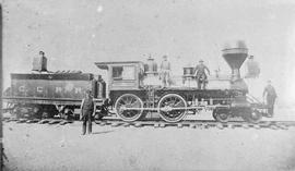 California Central Railroad Steam Locomotive Number U, circa 1888.