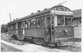 Seattle & Rainier Valley Railway Car 104 in Seattle, Washington, 1936