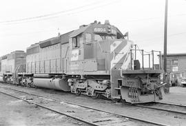 Burlington Northern diesel locomotive 6804 at Portland, Oregon in 1976.