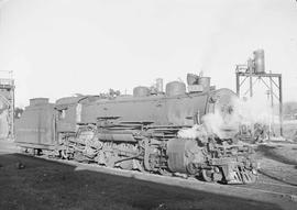 Northern Pacific steam locomotive 1775 at Auburn, Washington, circa 1950.