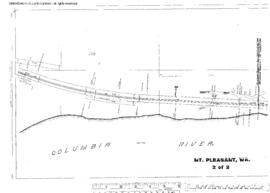 Plat Map of Spokane, Portland, and Seattle Railway Facilities at Mt Pleasant, Washington, 1915