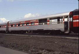 Spirit of Washington Dinner Train passenger car at Renton, Washington, circa 1995.