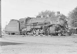 Northern Pacific steam locomotive 1714 at Auburn, Washington, in 1950.